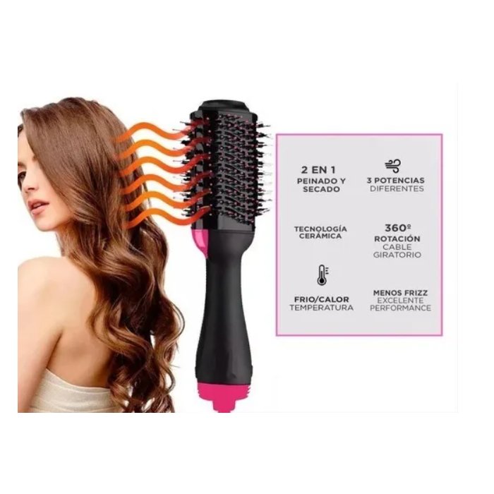 Cepillo Secador Voluminizador Brushing 1000w 220v