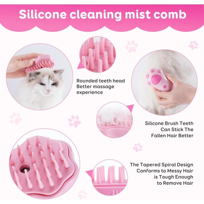 Cepillo con Vapor para Pelos de Mascotas