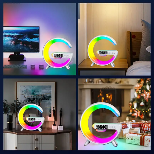 Velador de Escritorio RGB con Cargador Inalambrico
