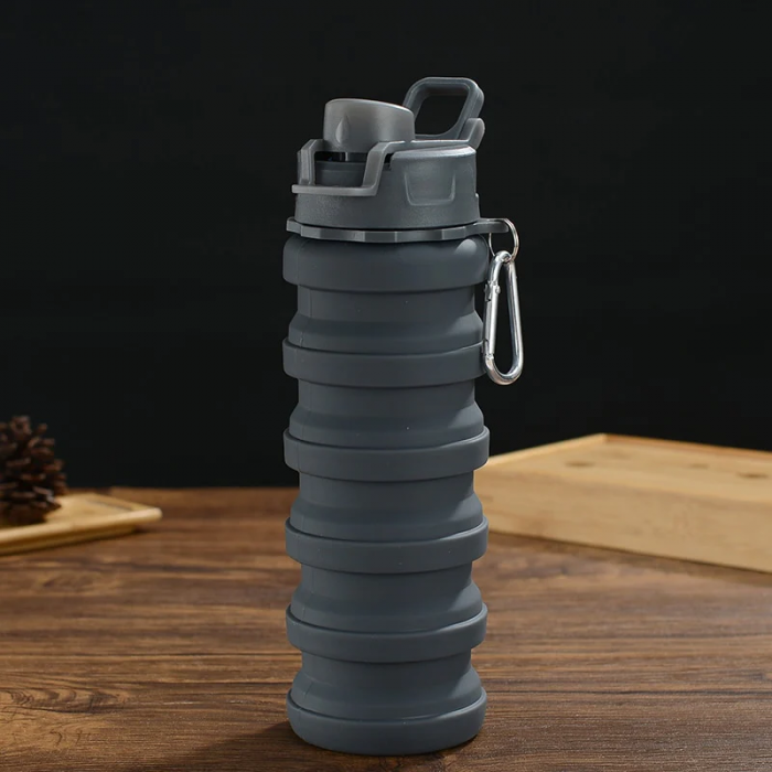 Botella Plegable 500ml Tapa Plastica