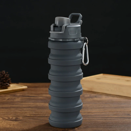 Botella Plegable 500ml Tapa Plastica