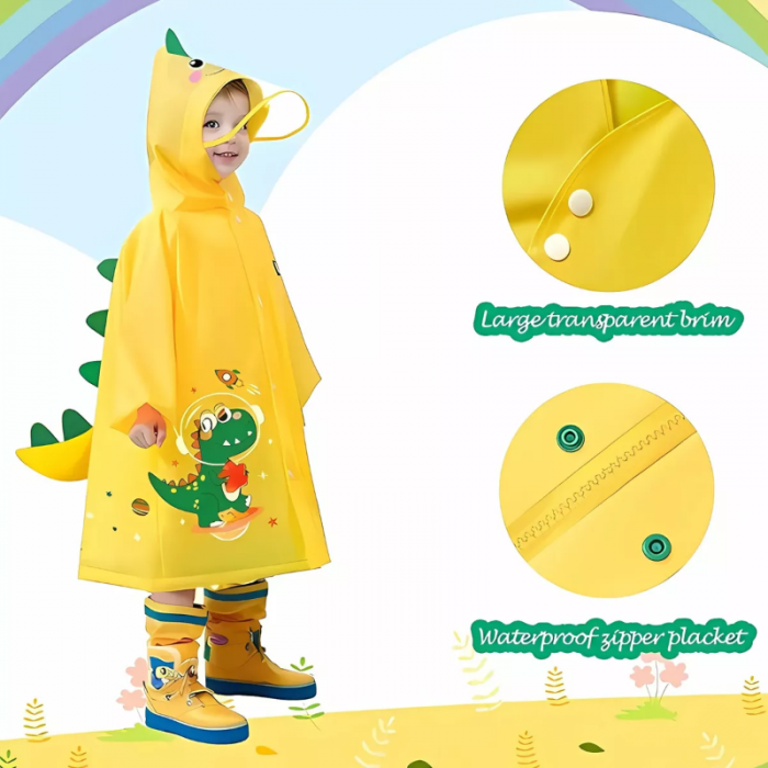 Poncho Pilotin para Lluvia Dinosaurio