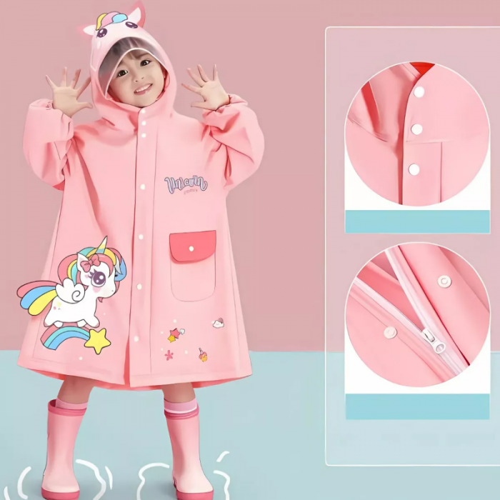 Poncho Pilotin para Lluvia Unicornio Talle L